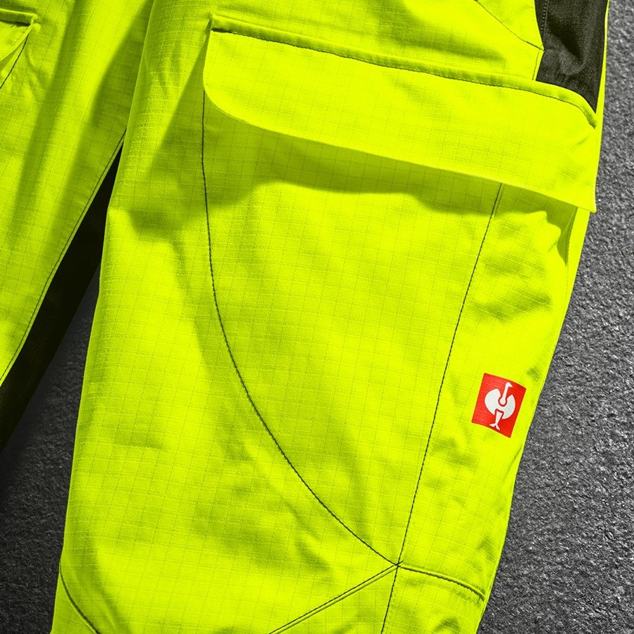 Detailed image e.s. Weatherproof trousers multinorm high-vis high-vis yellow/black